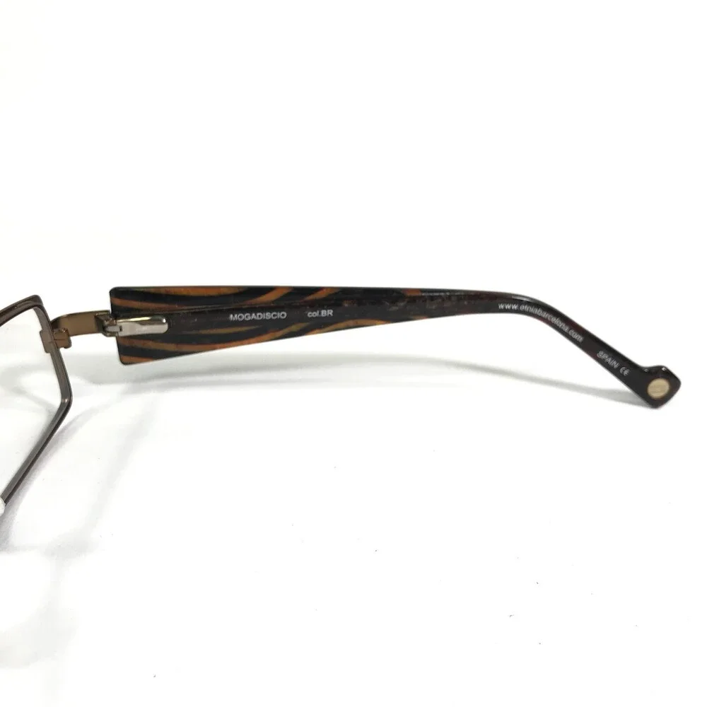 Etnia Eyeglasses Frames MOGADISCIO col.BR Brown Rectangular Full Rim 50-18-135